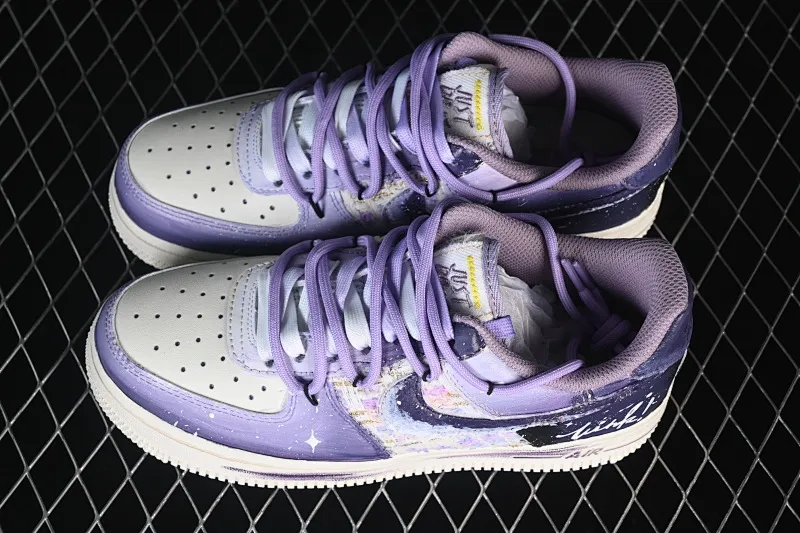 All categories Nk Air Force 1 Air Force series Nk Air Force 1 Low Air Force low-top Nike Air Force 1'07 Low "Misty Purple Graffiti" Hand-painted graffiti Misty Purple Graffiti Air Force 1 low-top casual sneakers FJ7740-190